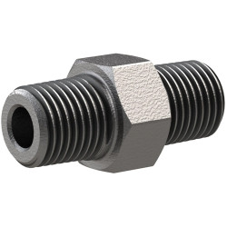 Double threaded nipple, L 53 mm, 25 bar, malleable cast iron, hot-dip galvanized, for pipe systems, 113109