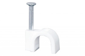 Uchwyt kablowy z gwoździem okrągły - 4mm - op. 100 szt.