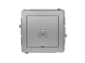 DECO Wyłącznik 2-biegunowy w stylu amerykańskim srebrny metalik 7DWPUS-9 KARLIK