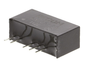 Przetwornica DC-DC, 1W, Uwe 4,75 → 5,25 V DC, Uwy 12V dc, Iwy 84mA, Recom