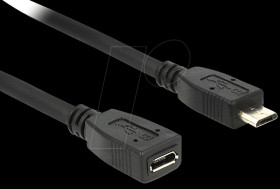 83248 USB micro B plug &gt; micro socket 1.0 m