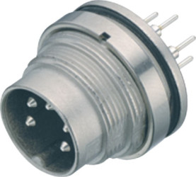Panel plug, 19 pole, THT, screw locking, straight, 09 0463 90 19