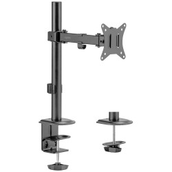 LogiLink BP0171 Monitor desk mount Black Rotatable Height-adjustable Tiltable