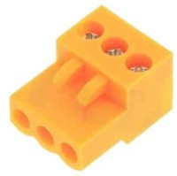 TBM4-CPF3 Kostka zaciskowa potrójna, prosta, z gniazdem, raster 3,96 mm