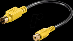 60845 S-Video to RCA adapter, plug/socket, 0.2 m