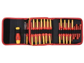 Izolowany zestaw wkrętak + końcówki 50 części VDE