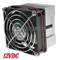 Radiator z wentylatorem kulkowym 12VDC, aluminium