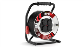 Przedł.Bębnowy Kerg 3G2.5 50M Czarny H05rrf Pl Guma Epr Stałe Gniazda