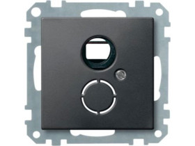 MERTEN SYSTEM M Ramka montażowa z płytką centralną mechanizmów zgodnych z DIN 41524 antracyt MTN296414 SCHNEIDER ELECTRIC