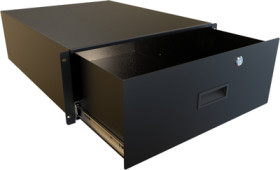 Interlock, steel, (W x H x D) 441 x 178 x 565 mm, 4 U, black, RDRW1900722BK1