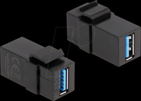 87831 Keystone module USB 3.0 A female &gt; female, black