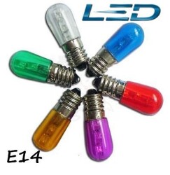 E14 - biała 12V /14V LED 0.25W Fi.16x45 DC/AC Żarówka przezroczysta LED E14 12V-14V 0,25W