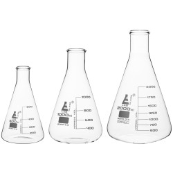 EISCO CH196033 Premium Erlenmeyer Flask Set, N Neck Set of 3
