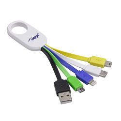 Adapter brelok USB 5w1 Akyga AK-AD-51 USB A / USB type C / micro USB B / mini USB B / Thunderbolt
