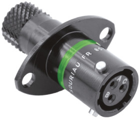 Złącze wielostykowe przemysłowe 3-pinowe, panelowe Gniazdo Souriau Sunbank by Eaton