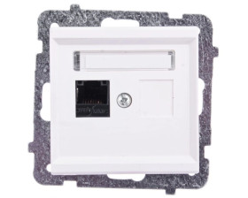 SONATA Gniazdo komputerowe pojedyncze RJ45 kat.5e ecru KRONE GPK-1R/K/m/27