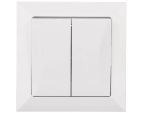 MAGIC Gniazdo antenowe RTV/SAT piaskowy metalic/chrom GAPS-M