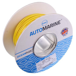 Yellow 1.5mm² Oceanflex Tinned Copper Cable 21/0.3mm 50M