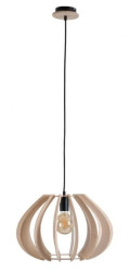 Lampa wisząca nowoczesna drewno 1xE27 NORA NATURAL