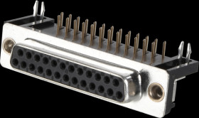 107-25-1-1-00 D-SUB plug, 25-pole, angled