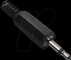 072118 audio plug 3,5mm, mono, plastic housing