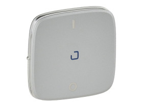 VALENA ALLURE Plakietka aluminium wyłącznika 2-biegunowy ze wskaźnikiem 755047 LEGRAND