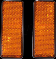 Trailer - reflector, square, orange, set of 2