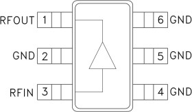 InGaP HBT Gain Block Amplifier SMT, DC - 6 GHz