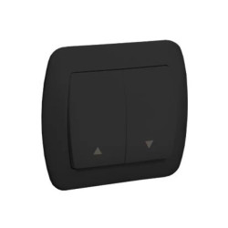 Simon Akord Przycisk roletowy 10AX, 250V, zaciski śrubowe czarny AZ1/49