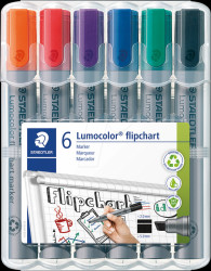 356 B WP6 Flip chart marker, chisel tip, 6 colours