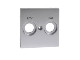 MERTEN Płytka czołowa oznaczona R/TV+SAT do gniazd antenowych aluminium system M MTN299260 SCHNEIDER ELECTRIC