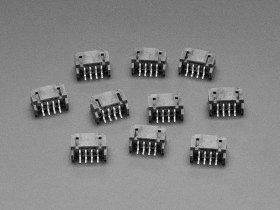Adafruit 2mm 4-pin Horizontal Connector - JST PH Compatible - 10 Pack
