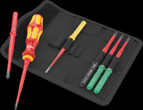 05006603001 Schraubendrehersatz, Wechselklingen, Kraftform Kompakt VDE, 7-tl
