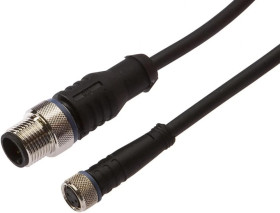 VK500F84, kabel połączeniowy, 5m, żeński M8 (gniazdo) 3-stykowy prosty, męski M12 (złącze) 3-stykowy prosty