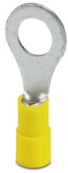 Insulated ring cable lug, 4.0-6.0 mm², AWG 12 to 10, 8.5 mm, M8, yellow, 3240030