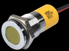 Q14F3CXXY220E Indicator LED, 220 V AC, 14 mm, wired, yellow/BrC