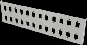 53605.3V2 FO distributor plate, 24-port, for SC Simplex, LC Duplex, E2000