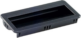 Handle, straight, ABS, (L x W x H) 90 x 40 x 16 mm, gray, 3234.2004