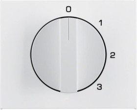 K.1 Płytka czołowa z pokrętłem do łącznika 3-pozycyjnego z pozycją zerową, biały 1087710900