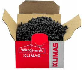 Wkręty pchełki samowiercące typu TEX do metalu 3,5x9,5 mm fosfatowane KLIMAS 1000szt