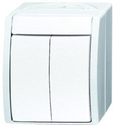 Włącznik światła, 10A, 250V, 2-przyciskowy, Busch Jaeger - ABB