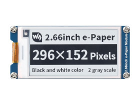 Waveshare 296×152, 2.66inch E-Paper E-Ink Display Module, Black / White