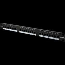 Patch panel 1U/19 cali UTP nieekranowany 24 porty kat. 5E złącza LSA Q-LANTEC PK-U5-1 A-LAN Technologie