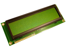 Wyświetlacz LCD Display Elektronik DEM16215SYH-LY-CYR22 czarny żółto-zielony (S x W x G) 122 x 44 x 14.5 mm