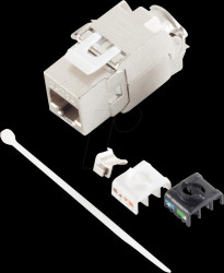 BS08-10030 Keystone module, Cat. 6a, 180°, tool-free
