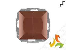 PERŁA Wyłącznik schodowy podwójny podwójny miedź metalik WP-2 5P ABEX