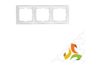 BERKER B.KWADRAT Ramka 3 potrójna pozioma z polem opisowym biały połysk 10238919 HAGER