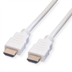 VALUE HDMI High Speed Cable met Ethernet M-M, wit, 2 m