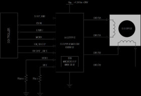 36V, 3.8A Stepper Motor Driver with Integrated Current Sense and 128 Microstep Indexer