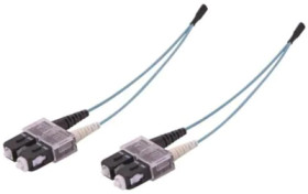 Duplex-jumper, SC to SC, 1 m, OM3, multimode 50/125 µm, 33012410010006